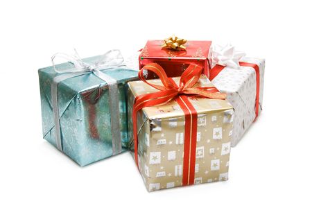 A shot of various christmas gift packagesの写真素材