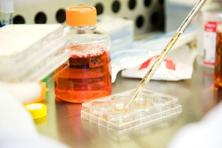 A shot of a science research at a laboratoryの写真素材