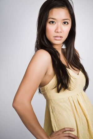 An shot of a beautiful asian womanの写真素材