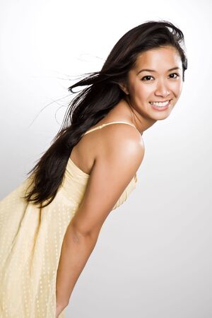 A shot of a beautiful happy asian womanの写真素材
