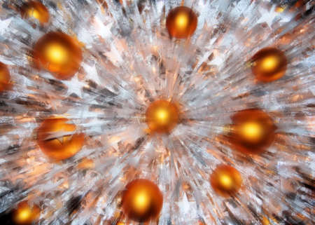 Silver and gold christmas tree decoration
