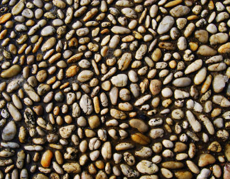 Mosaic of small round white stonesの写真素材