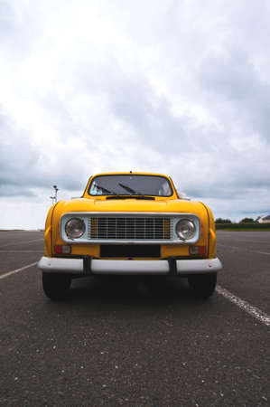 French veteran car on a parking lot