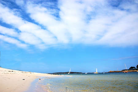 Ocean beach scene in the Bretagne in Franceの写真素材