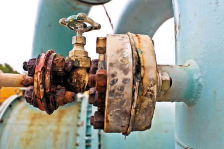 Corroded valve for maintenance in an industrial plant
