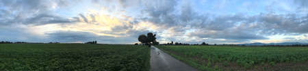 Panorama of an agriculture landscape in Germanyの写真素材