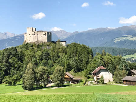Castle on a hill near to Bruneck in South Tyrolのeditorial素材