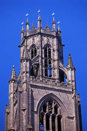 Upper part of The Boston Stump - St  Botolphの写真素材