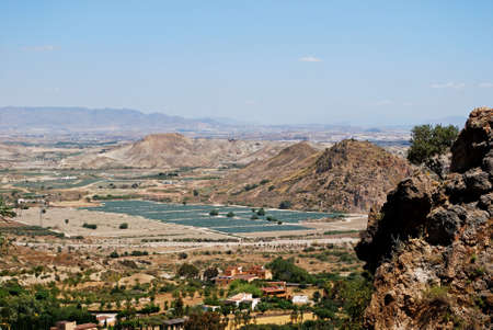 Agricultural land in the mountains near Mojacar, Costa Almeria, Almeria Province, Andalusia, Spain, Western Europe の写真素材