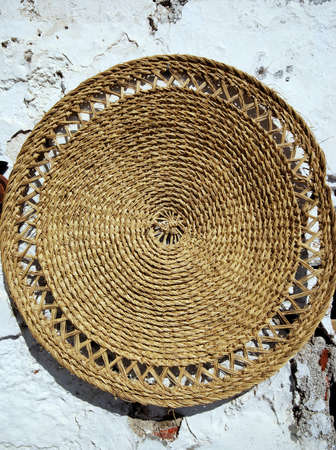 Traditional Spanish wickerwork mat, Frigiliana, Malaga Province, Andalucia, Spain, Western Europe 