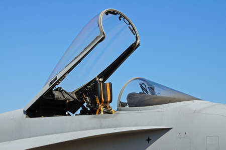 F-18 hornet fighter plane canopyの写真素材