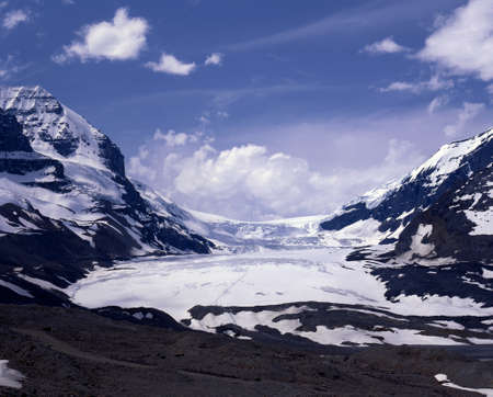 Athabasca Glacier, Icefield Parkway, Jasper National Park, Alberta, Canadaの写真素材