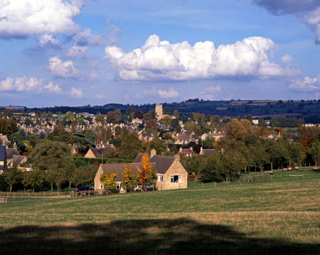 Overview of village town, Chipping Campden, Gloucestershire, Cotswolds, England, UK, Western Europe 