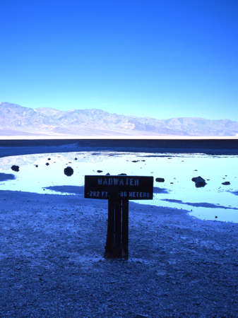 Badwater creek, Death Valley, California, USA の写真素材
