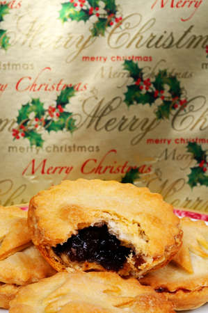 Homemade mince pies, England, UK, Western Europe の写真素材