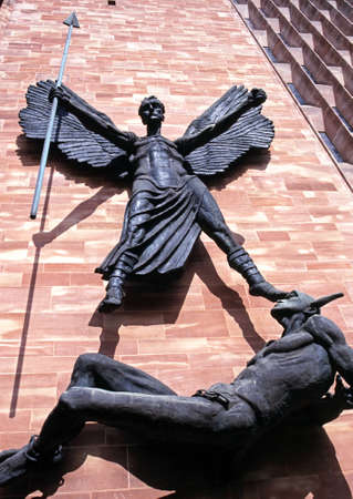 Bronze sculptures of Michael and the Devil, The の写真素材