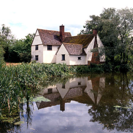 Flatford, England - Circa June 1991 - Willy Lotts Cottage  as painted by John Constable  along the...