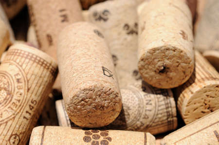 Andalusia, Spain - July 27, 2012 - Collection of wine bottle corks, Andalusia, Spain, Western Europe のeditorial素材