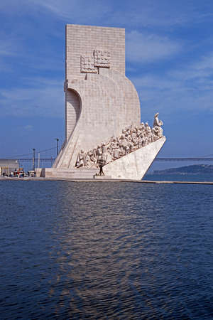 Lisbon, Portugal - Circa April 1992 - Monument to the discoveries, Lisbon, Portugal, Western Europe のeditorial素材