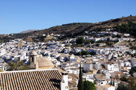 San Antonio church and part of town, Montefrio, Granada Province, Andalucia, Spain の写真素材
