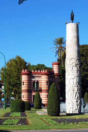 Seville, Spain - November 15, 2008 - Monument to the Glory to the mariners  Glorieta de los...