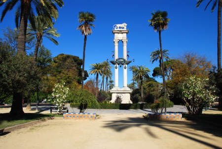 November 15, 2008 - Monument to Cristobal Colon in the Paseo de Catalina de Ribera, Seville, Seville Province, Andalusia, Spain のeditorial素材