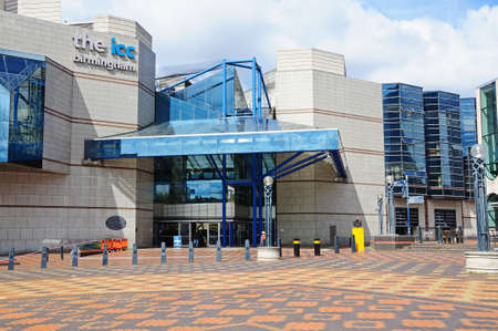 Birmingham, UK - May 14, 2014 - The main entrance to the International Convention Centre, Centenary Square, Birmingham, England, UK, Western Europe のeditorial素材