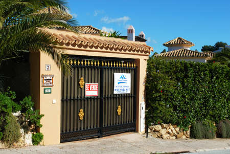 Calahonda, Spain - January 21, 2009 - Villa for sale, Sitio de Calahonda, Costa del Sol, Malaga...