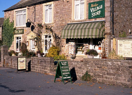 Muker, United Kingdom - Circa October, 1993 - Village store and tea shop, Muker, Swaledale,...