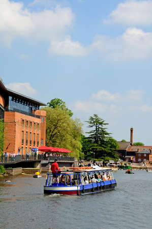 Stratford-upon-Avon, May 18, 2014 - Royal Shakespeare Company Theatre along the River Avon, Stratford-Upon-Avon, Warwickshire, England, United Kingdom, Western Europe.のeditorial素材