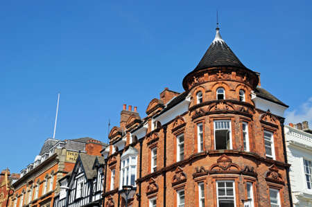 Derby, United Kingdom - July 17, 2014 - Victorian building on the corner of St Peters Street, Derby, Derbyshire, England, UK, Western Europe.のeditorial素材