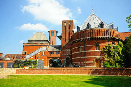 Stratford-upon-Avon, UK - May 18, 2014 - Rear view of the Royal Shakespeare Theatre, Stratford-Upon-Avon, Warwickshire, England, United Kingdom, Western Europe.のeditorial素材