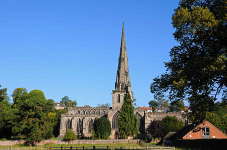 Parish Church of Saint Oswald, Ashbourne, Derbyshire, England, UK, Western Europe.の写真素材