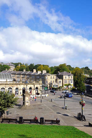 Buxton, UK - September 7, 2014 - View of the Thermal Baths (now Cavendish shopping arcade), Buxton, Derbyshire, England, UK, Western Europe.のeditorial素材