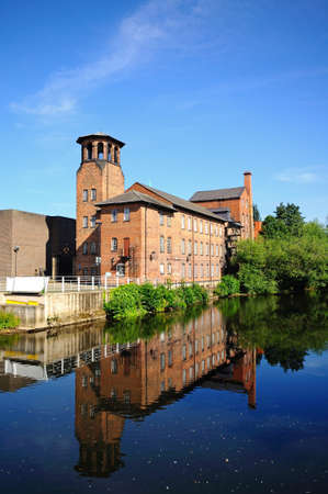 The Silk Mill alongside the River Derwent, Derby, Derbyshire, England, UK, Western Europe.
