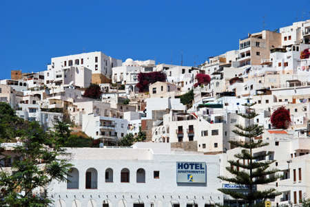 View of the white town, Mojacar Pueblo, Almeria Province, Andalusia, Spain, Western Europe.のeditorial素材