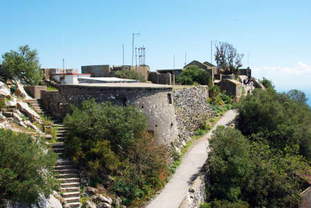 Fortifications on the upper rock, Gibraltar, United Kingdom, Western Europe.のeditorial素材