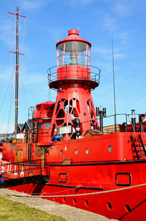 Red Sula Lightship in Llanthony Wharf, Gloucester, Gloucestershire, England, UK, Western Europe.のeditorial素材