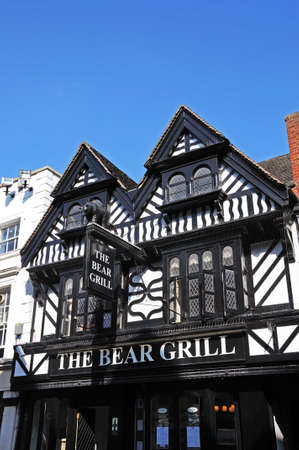 The Bear Grill restaurant along Greengate Street, Stafford, Staffordshire, England, UK, Western Europe.のeditorial素材