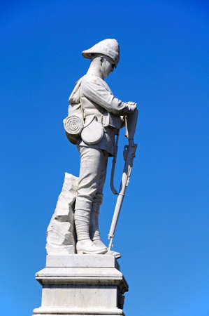South African war memorial next to St Chads Church, Shrewsbury, Shropshire, England, UK, Western Europe.の写真素材