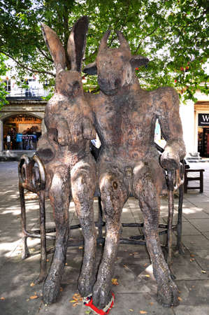 The Hare and the Minotaur along the Promenade Cheltenham Gloucestershire England UK Western Europe.のeditorial素材