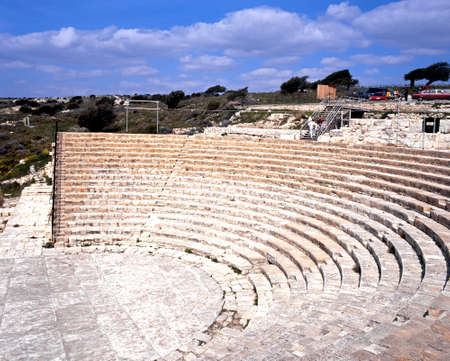 Roman theatre ruin Kourion Cyprus.のeditorial素材