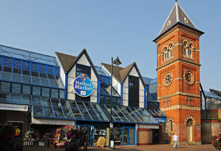 View of Stafford Market, Stafford, Staffordshire, England, UK, Western Europe.のeditorial素材