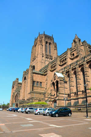 Liverpool Anglican Cathedral, Liverpool, Merseyside, England, UK, Western Europe.のeditorial素材