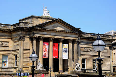 Walker Art Gallery along William Brown Street, Liverpool, Merseyside, England, UK, Western Europe.のeditorial素材