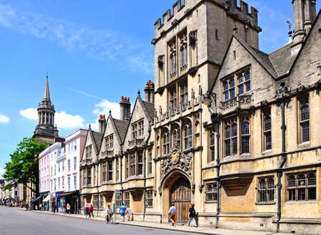 View of Brasenose College along High Street, Oxford, Oxfordshire, England, UK, Western Europe.