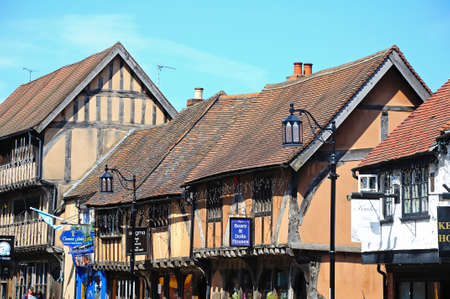 Old timber framed buildings along Spon Street, Coventry, West Midlands, England, UK, Western Europe.のeditorial素材
