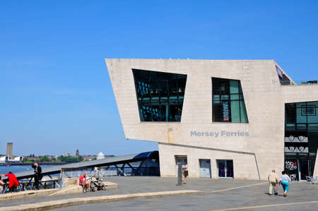 The Ferry Building at Pier Head, Liverpool, Merseyside, England, UK, Western Europe.のeditorial素材