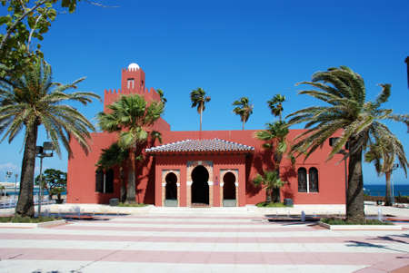 View of Bil Bil castle (Castillo Bil Bil), Benalmadena, Costa del Sol, Malaga Province, Andalusia, Spain, Western Europe.のeditorial素材