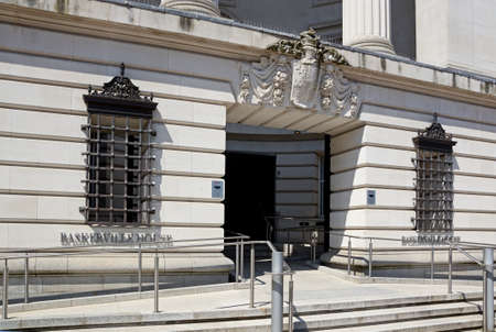 Front entrance to Baskerville House in Centenary Square, Birmingham, England, UK, Western Europe.のeditorial素材